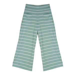 Commons Girls Short Sleeve Stripped Top & Gaucho Pant Set
