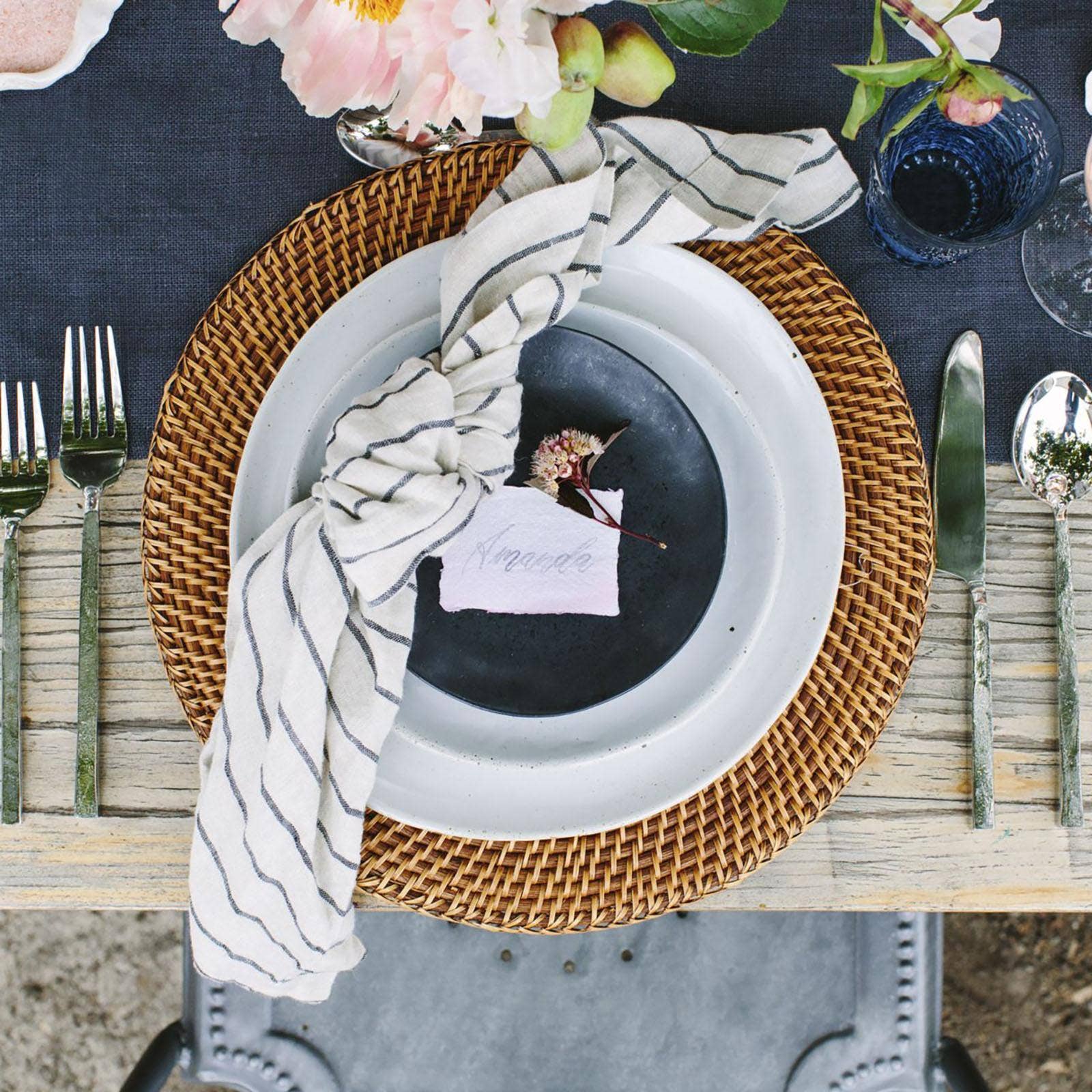 Commons Woven Straw Rattan Charger Plate