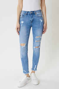 KanCan Augustina Mid Rise Ankle Skinny Jeans