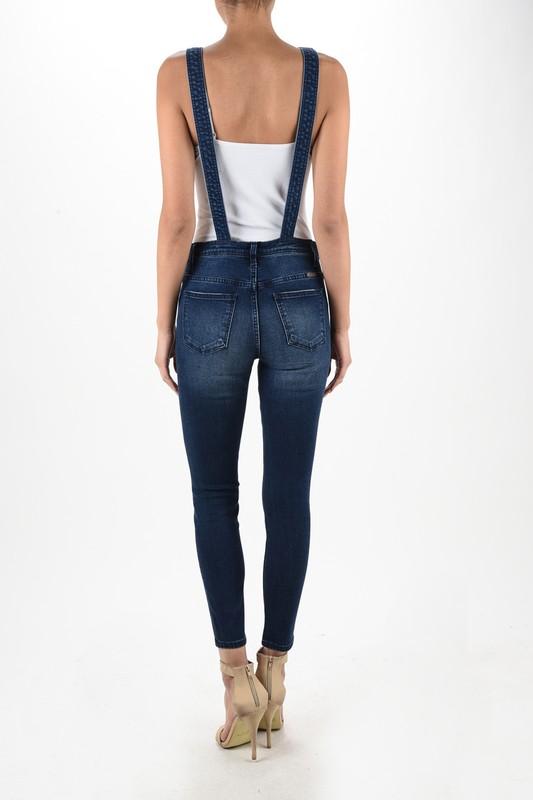 KanCan Oakland High Rise Ankle Skinny Overalls