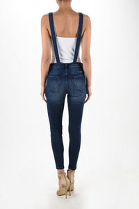 KanCan Oakland High Rise Ankle Skinny Overalls