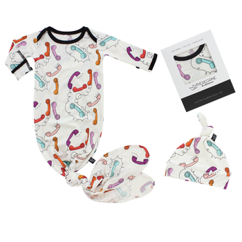 Peregrine Newborn Gown Set - Retro Phones