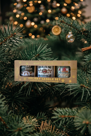 Good & Well Seasons Greetings Holiday Mini Candle Gift Set