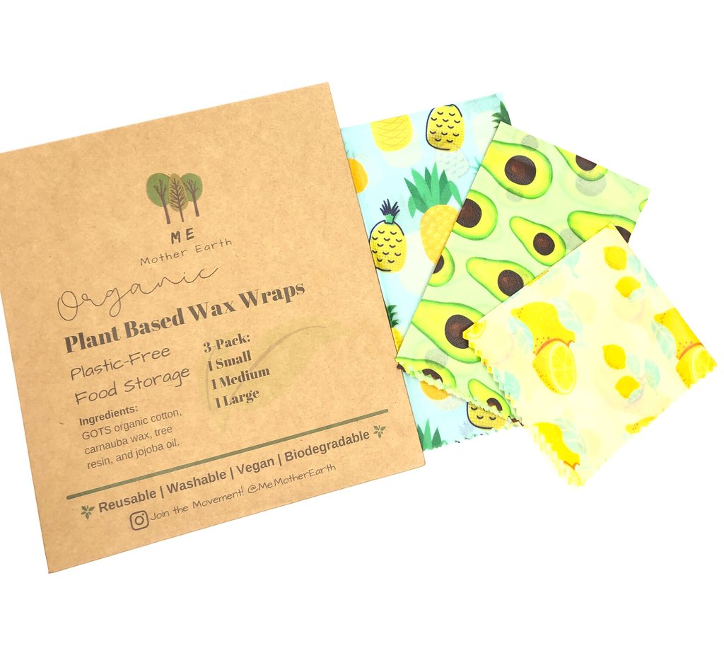 Green Basics Vegan Wax Food Wraps 3pk