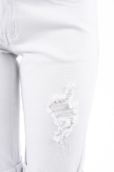 KanCan White Distressed Bermuda Shorts
