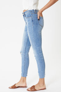 KanCan Leopard Patch High Rise Ankle Skinny - Plus