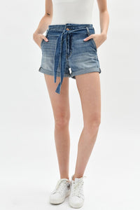 KanCan Lancing High Rise Belted Shorts