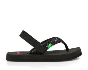 Sanuk Lil Yoga Glitter Black