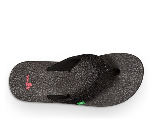 Sanuk Lil Yoga Glitter Black