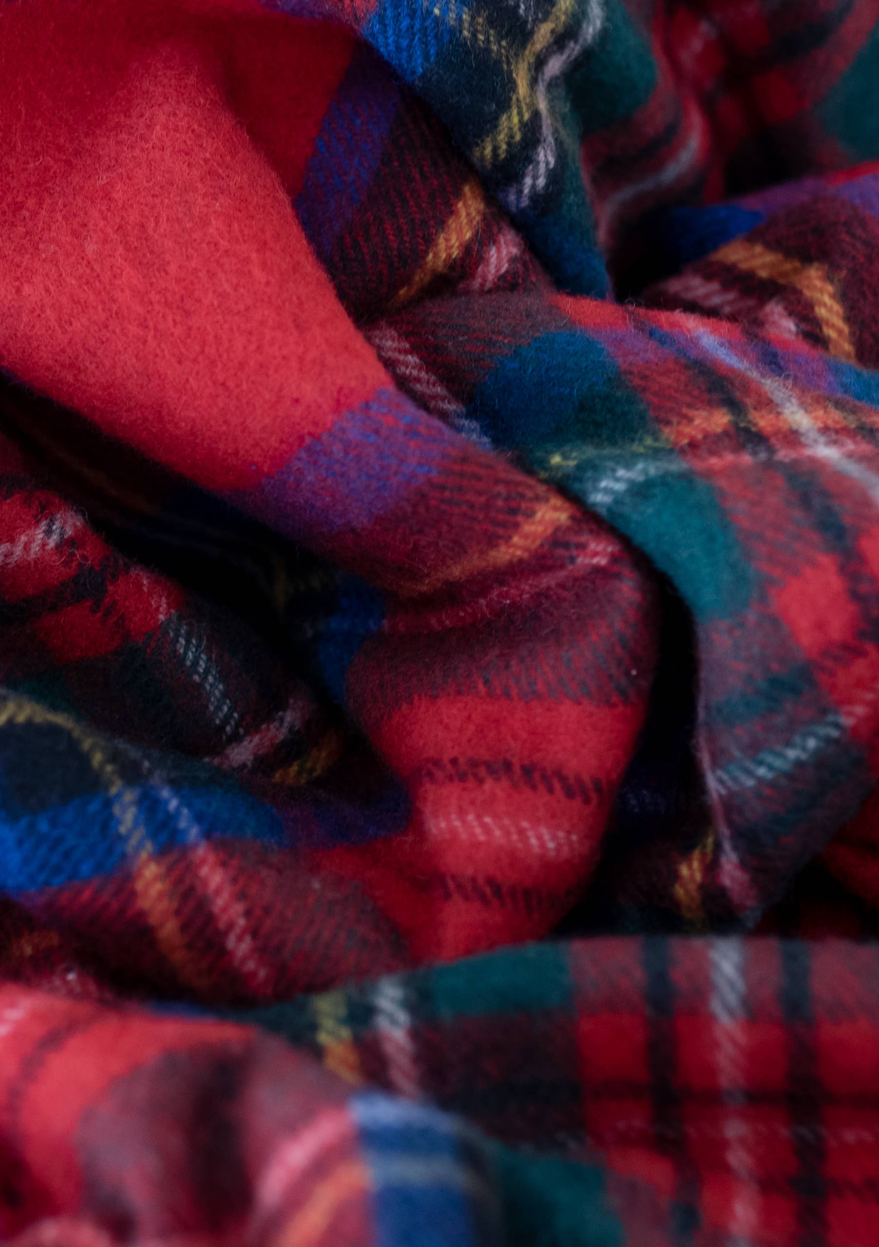 Tartan Blanket Recycled Wool Knee Blanket - Stewart Royal 28" L