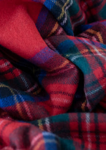 Tartan Blanket Recycled Wool Knee Blanket - Stewart Royal 28" L