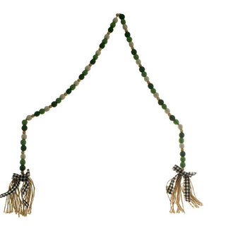Green & Cream Bead Garland