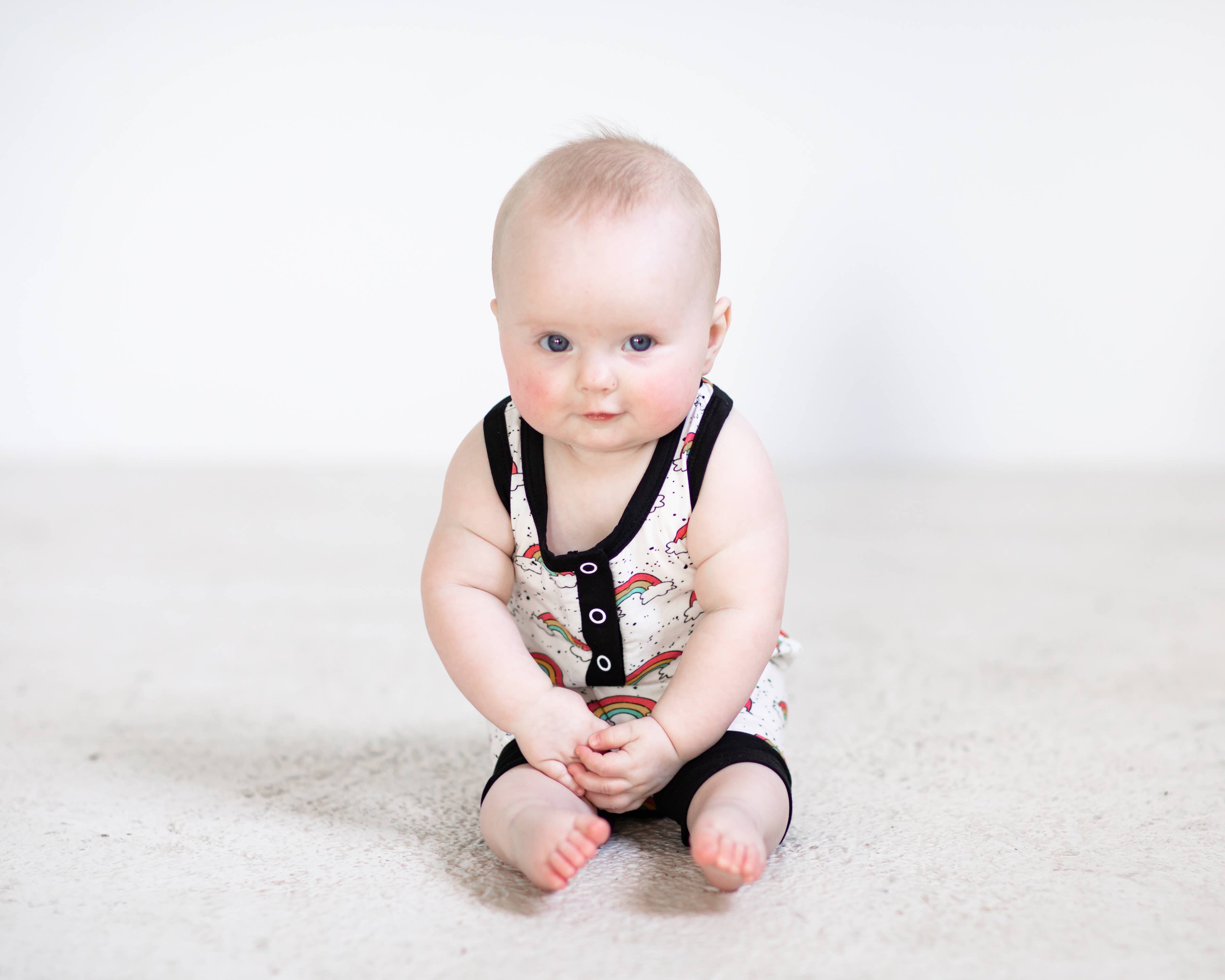 Peregrine Tank Romper Pink Rainbow