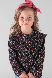 Commons Girls Floral Ruffle Detail Top