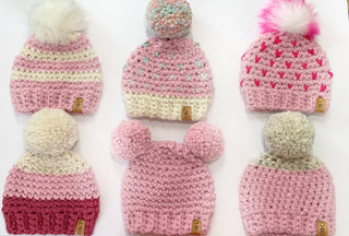 Pretty in Pink Pom Beanie Collection
