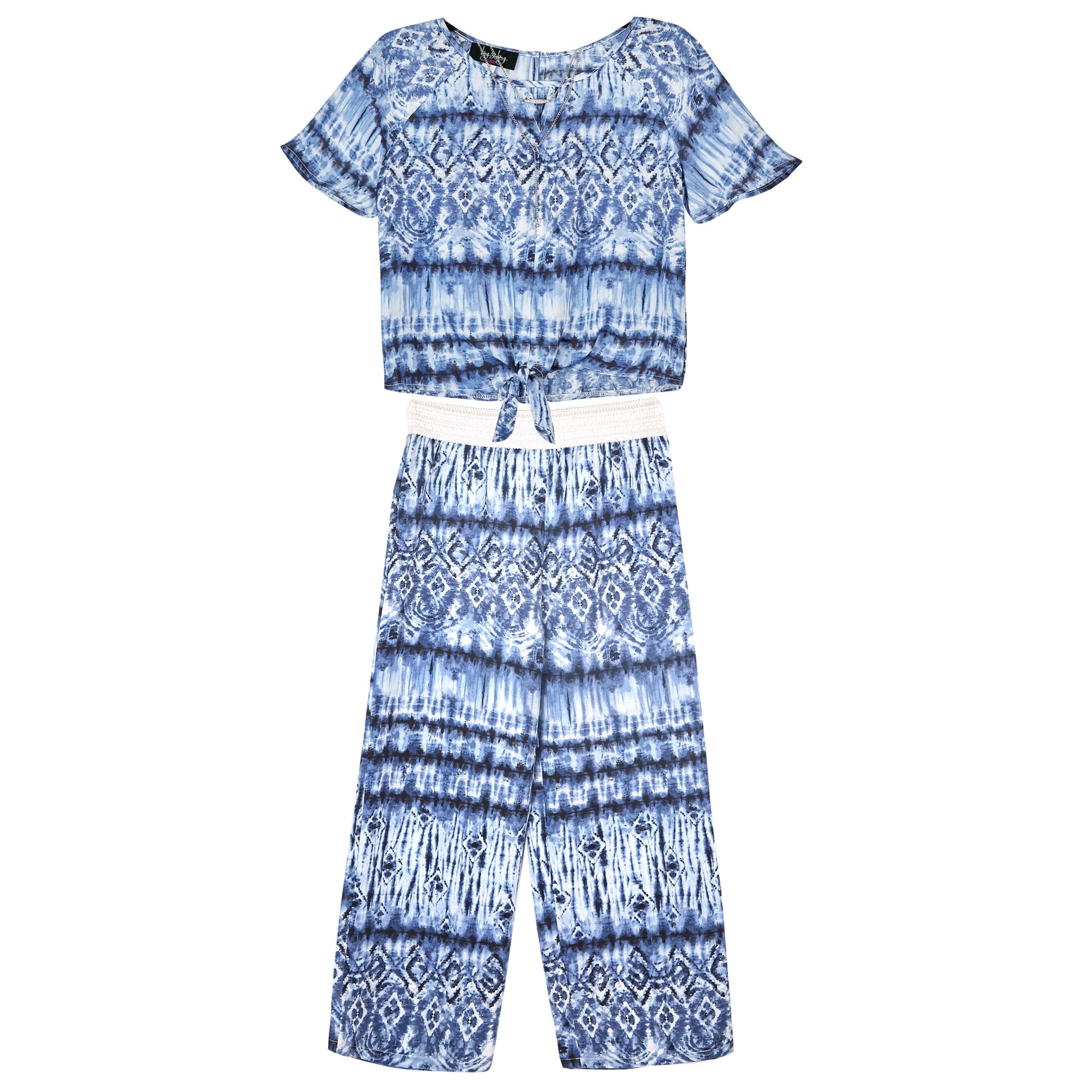 Commons Girls Tie Top & Pullon Pant Set