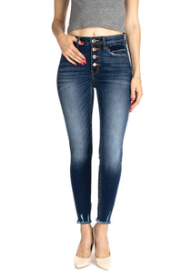 KanCan Gemma High Rise R&B Ankle Skinny Dark