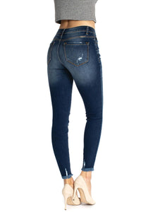 KanCan Gemma High Rise R&B Ankle Skinny Dark